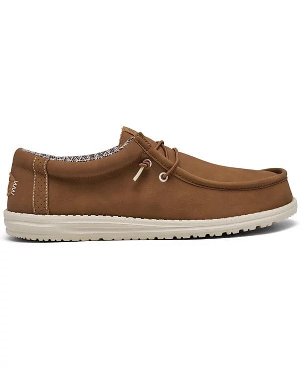 Hey Dude Men's Wally Classic Slip-On Casual Moccasin Sneakers Comfort Shoe Slipon Parent Flat Bedroom Footwear Walking Shoes