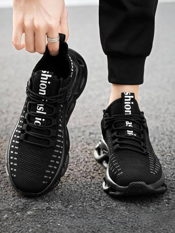 Men's Fashionable Plain Lace Up Low Top Sneakers, Casual Comfortable Sports Running Shoes, Male All-match Round Toe Shoes for Daily Footwear, Boy Walking Shoes