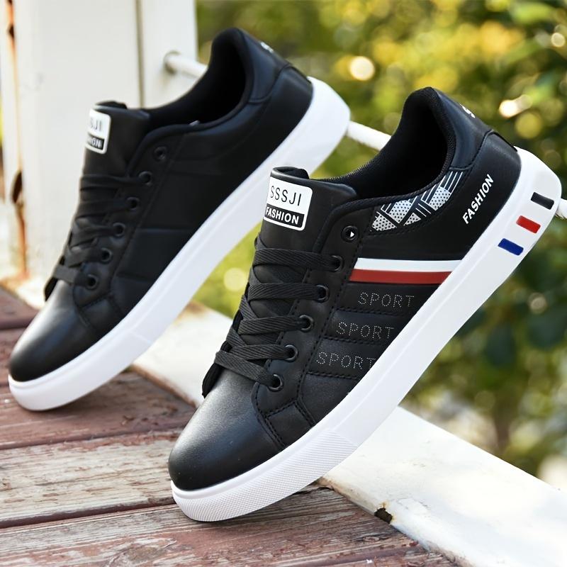 Men's Trendy Breathable White Shoes Outdoor Comfortable Walking Sneakers, Casual Shoes For Men, Men's Shoes, Spring And Autumn Closed Boy