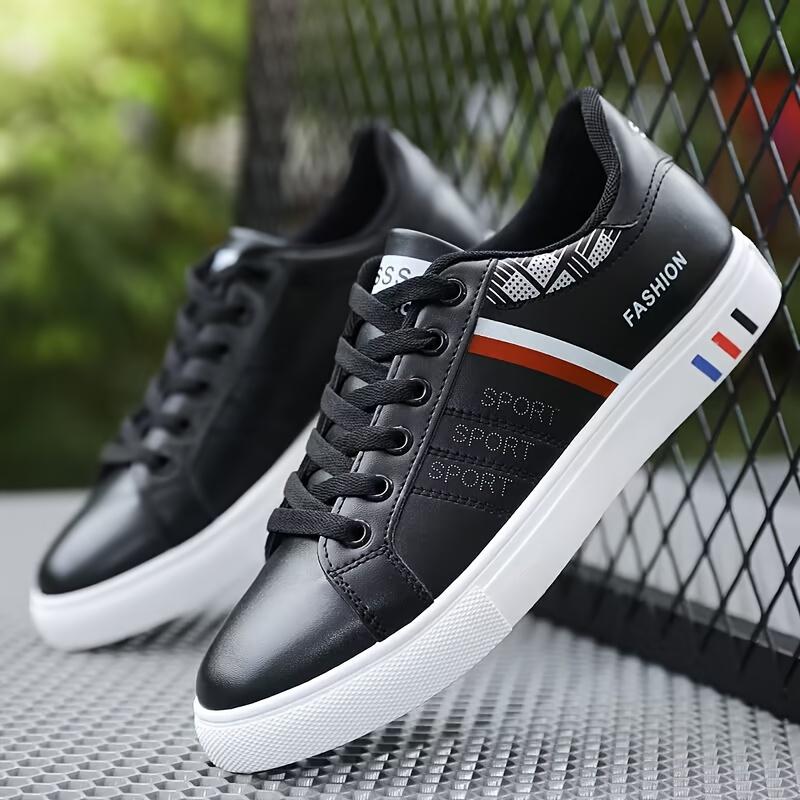 Men's Trendy Breathable White Shoes Outdoor Comfortable Walking Sneakers, Casual Shoes For Men, Men's Shoes, Spring And Autumn Closed Boy