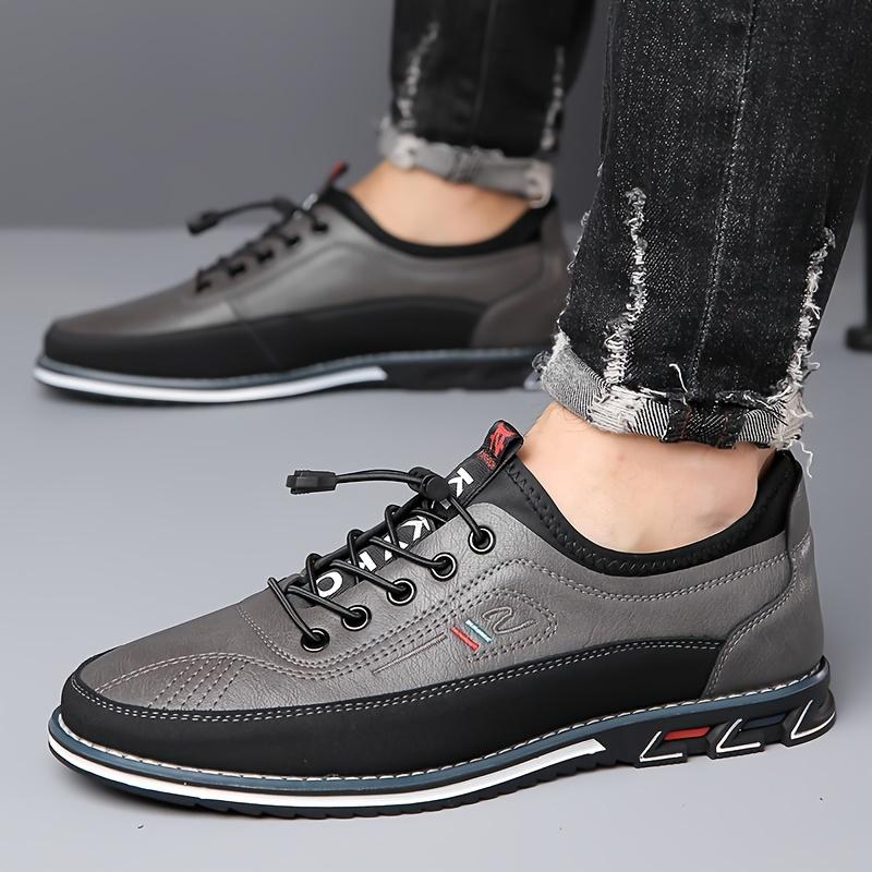 PLUS SIZE Non Slip Men's Casual Shoes With Adjustable Buckle, Comfy Soft Sole For Outdoor Activities