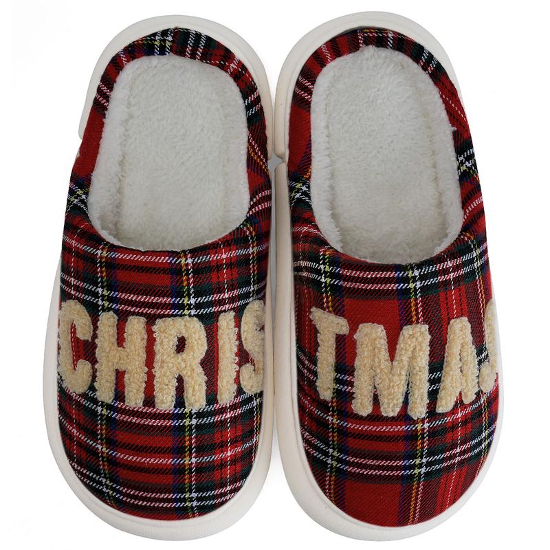 BlackFriday WateLves Women's Pattern Warm Memory Foam Slippers | Christmas Gift for Women Mom Girlfriend Daughter | Comfortable Cotton House Shoes | Lightweight Fuzzy Slippers | Slippers with Personalization Sticker Letters A to Z | Footwear Walking Shoes