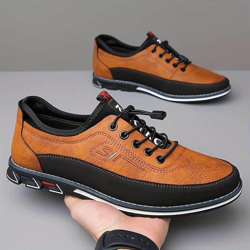 PLUS SIZE Non Slip Men's Casual Shoes With Adjustable Buckle, Comfy Soft Sole For Outdoor Activities