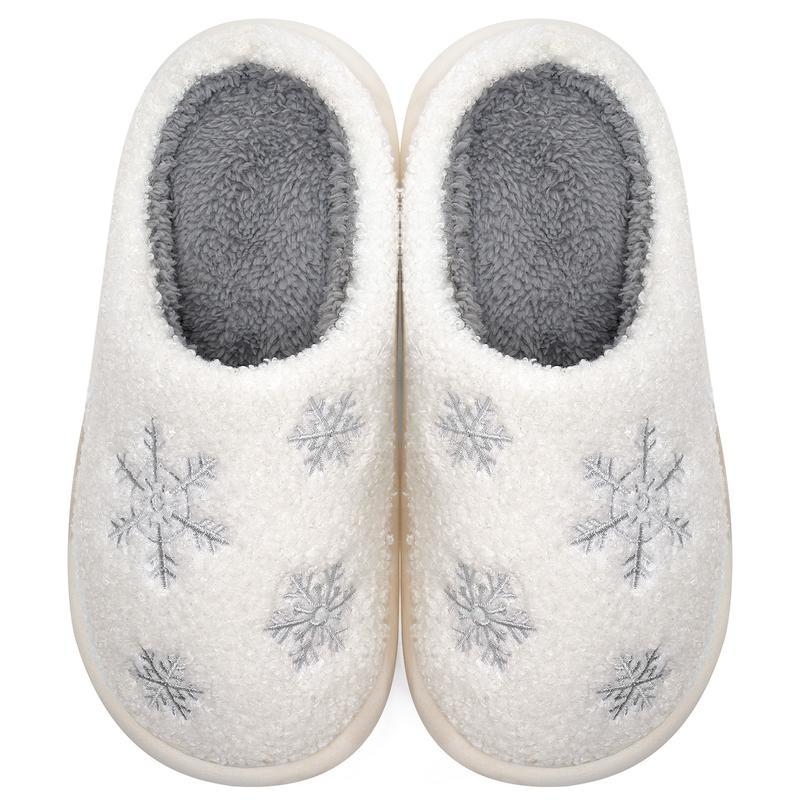 BlackFriday WateLves Women's Pattern Warm Memory Foam Slippers | Christmas Gift for Women Mom Girlfriend Daughter | Comfortable Cotton House Shoes | Lightweight Fuzzy Slippers | Slippers with Personalization Sticker Letters A to Z | Footwear Walking Shoes