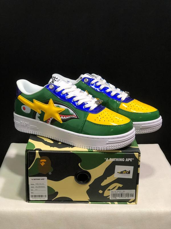 Bape A BATHING APE STA Multi style logo retro low top trendy casual board shoes for men and women