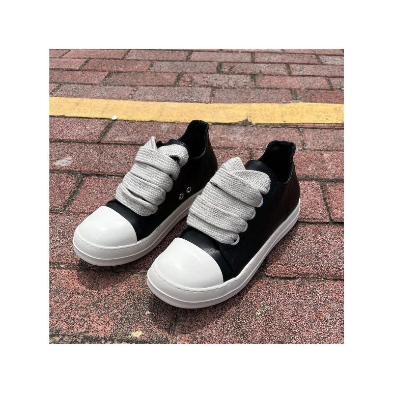 Low-Top Lace-Up Round Toe Chunky Sole Casual Athletic Sneakers