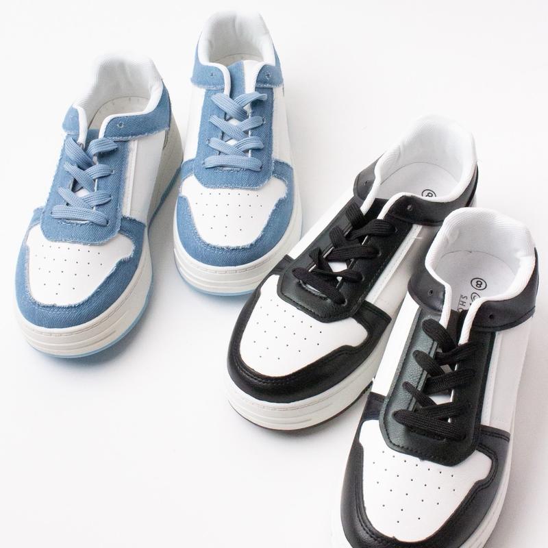 Women’sDenim and White Fashion Sneakers