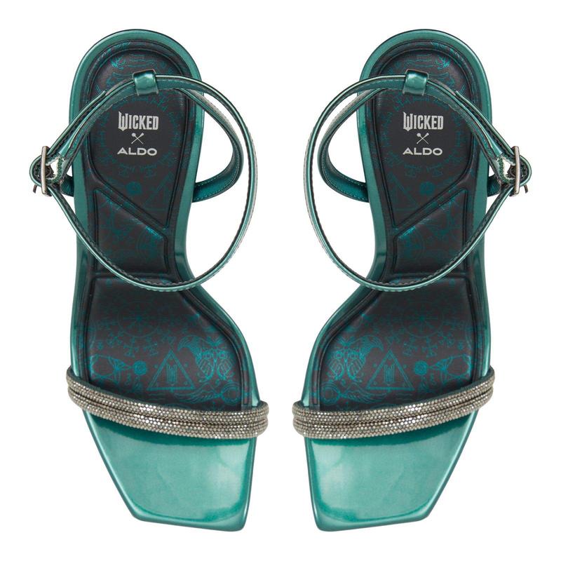 Wicked x ALDO Bewitching Ladies Green Heeld Sandal Footwear Girl