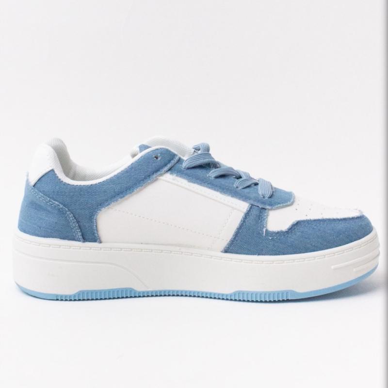 Women’sDenim and White Fashion Sneakers