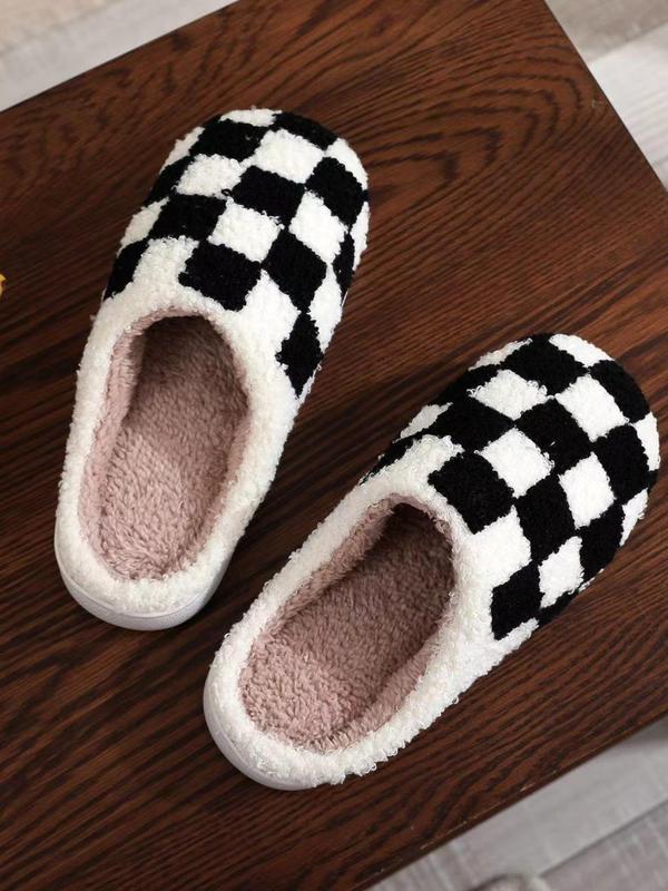 Women's Cute Cartoon Pattern Plush Slippers, Casual Soft Comfortable Home Slippers, Warm Slippers for Indoor & Outdoor Use for Fall & Winter