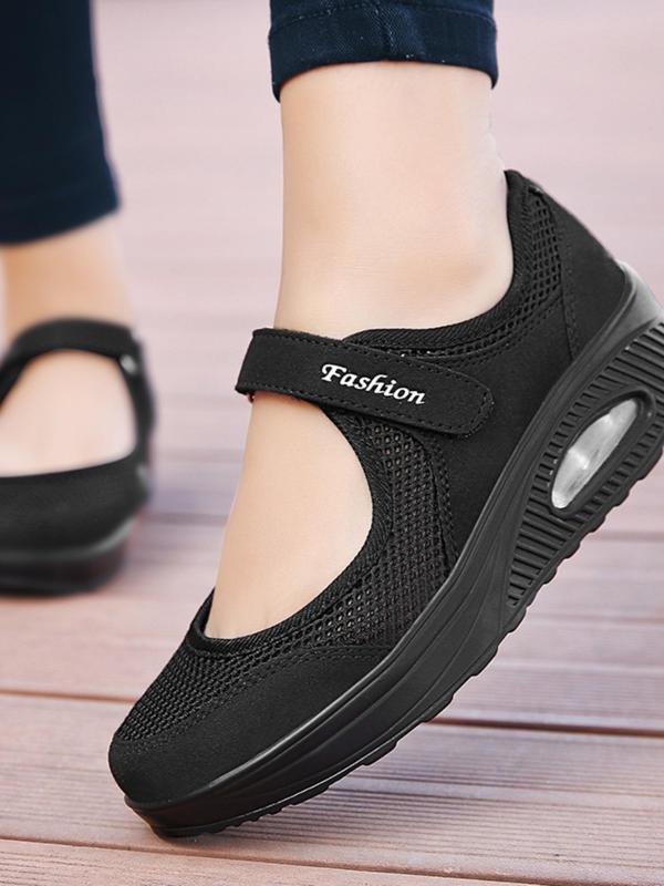 Women's Summer 2024 Letter Pattern Low Top Sneakers for Beach Holiday Vacation, Round Toe Slip on Shoes for Outdoor, Breathable Non-slip Walking Shoes