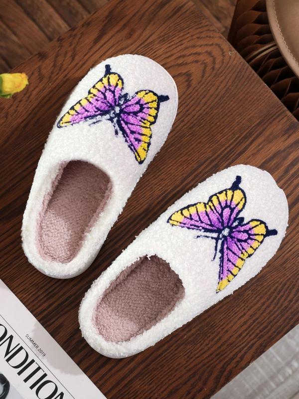 Women's Cute Cartoon Pattern Plush Slippers, Casual Soft Comfortable Home Slippers, Warm Slippers for Indoor & Outdoor Use for Fall & Winter