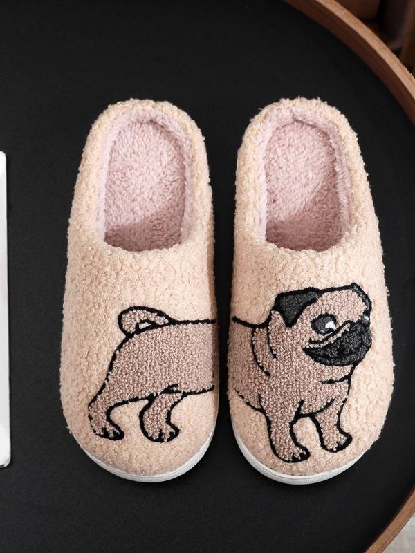 Women's Cute Cartoon Pattern Plush Slippers, Casual Soft Comfortable Home Slippers, Warm Slippers for Indoor & Outdoor Use for Fall & Winter