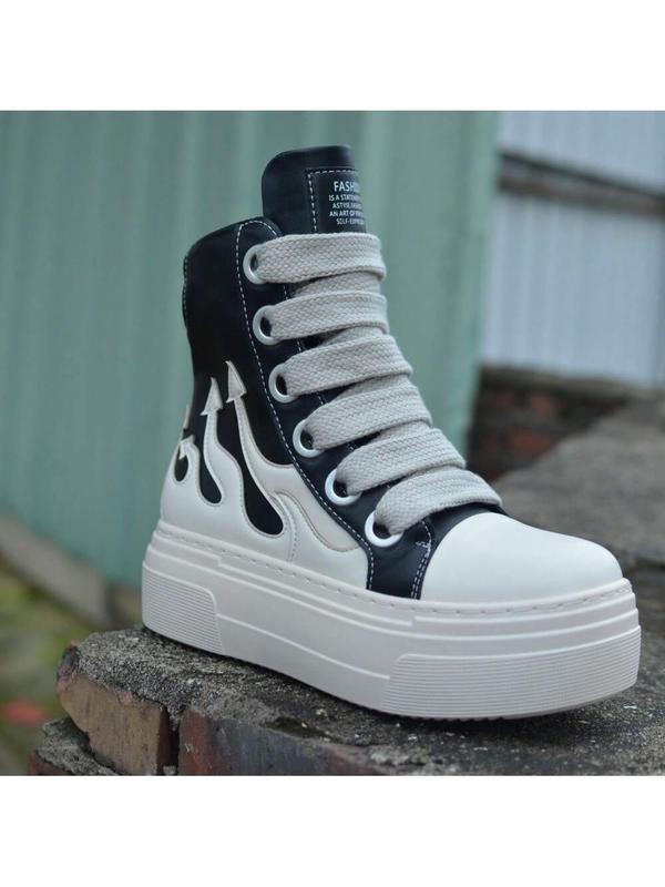 Women's Fashionable High Top Platform Sneakers With Thick Soles And Wide Straps For Casual Wear Shoe Walking Shoes