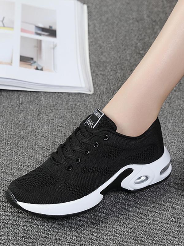 Women's Sporty Lace Up Low Top Sneakers, Lightweight Breathable Comfortable Running Sports Shoes, Casual All-match Trendy Sports Shoes for Daily Wear