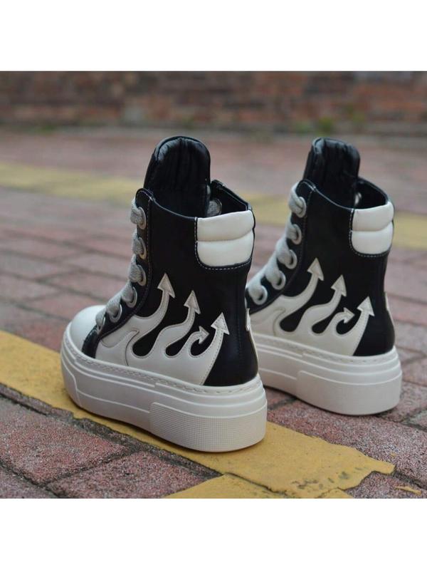 Women's Fashionable High Top Platform Sneakers With Thick Soles And Wide Straps For Casual Wear Shoe Walking Shoes