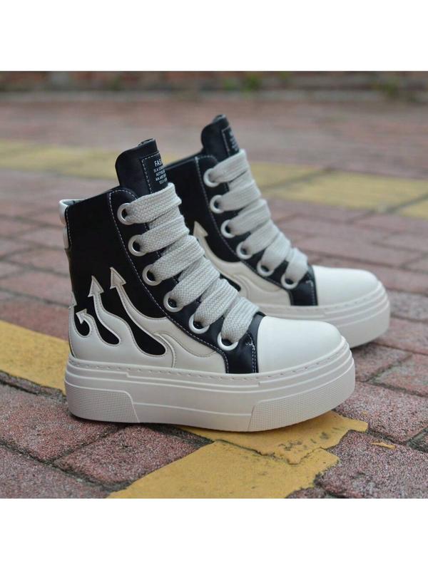 Women's Fashionable High Top Platform Sneakers With Thick Soles And Wide Straps For Casual Wear Shoe Walking Shoes