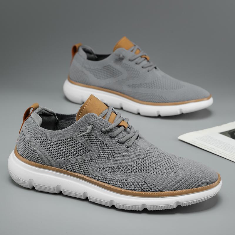 Men's Mesh Sneakers Oxfords Business Casual Walking ShoesTennis Comfortable,Knitted Mesh Breathable AndComfortable Platform Sneakers,Casual Comfortable Breathable Sports Shoes for Daily Workout Running Trainer Closed