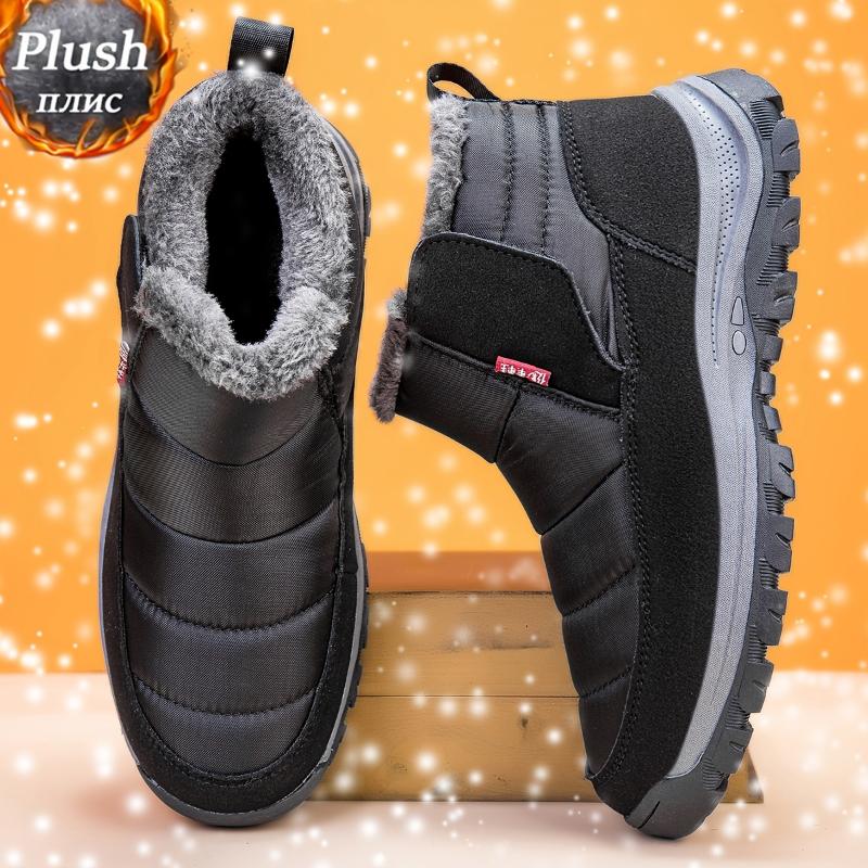 Winter Snow Boots - Slip-On, Waterproof & Non-Slip, Warm Fleece Lining, Comfortable Outdoor Footwear for Men and Women