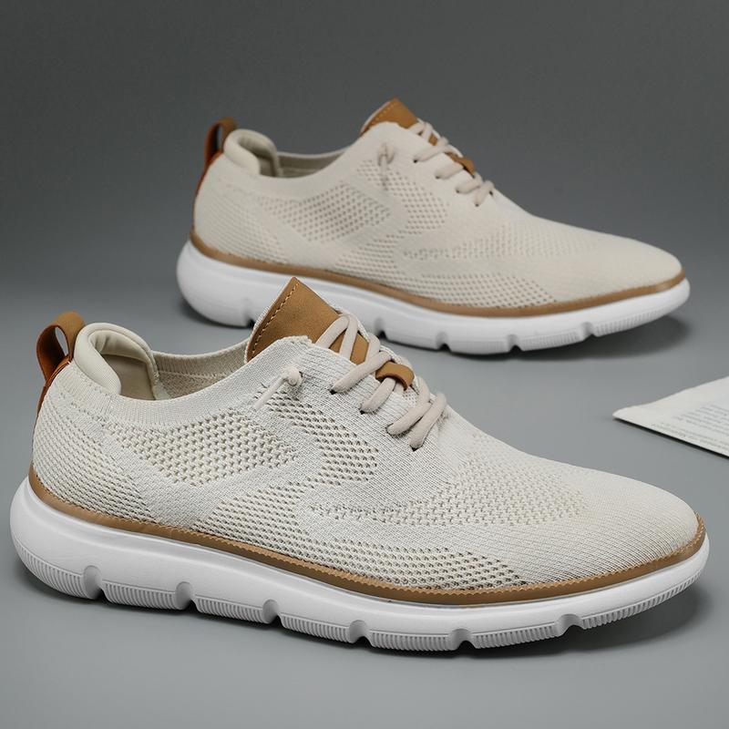 Men's Mesh Sneakers Oxfords Business Casual Walking ShoesTennis Comfortable,Knitted Mesh Breathable AndComfortable Platform Sneakers,Casual Comfortable Breathable Sports Shoes for Daily Workout Running Trainer Closed