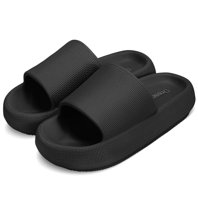 Women Men Cloud Slippers Non-Slip Cushioned Pillow Sandals with Thick Sole for Shower Bathroom Indoor Use Footwear Flipflop