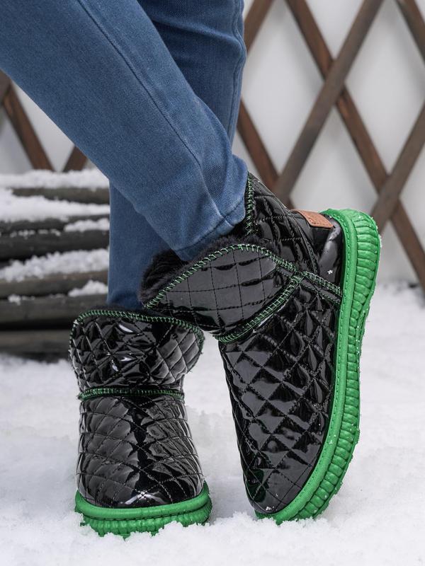 Women's Fashionable Quilted Design Snow Boots, Casual Comfortable Warm Snow Boots for Winter, Non-slip Platform Boots for Outdoor