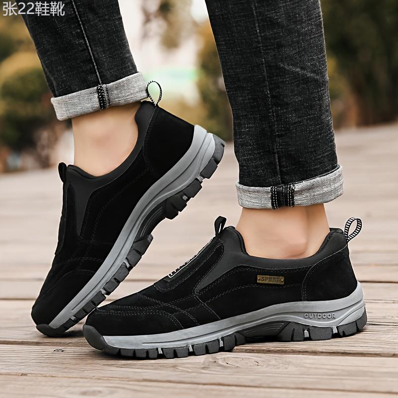 Men's Casual Sneakers, Breathable Anti-slip Slip On Walking Shoes With Arch Support For Outdoor, Shoes For All Seasons Closed Training