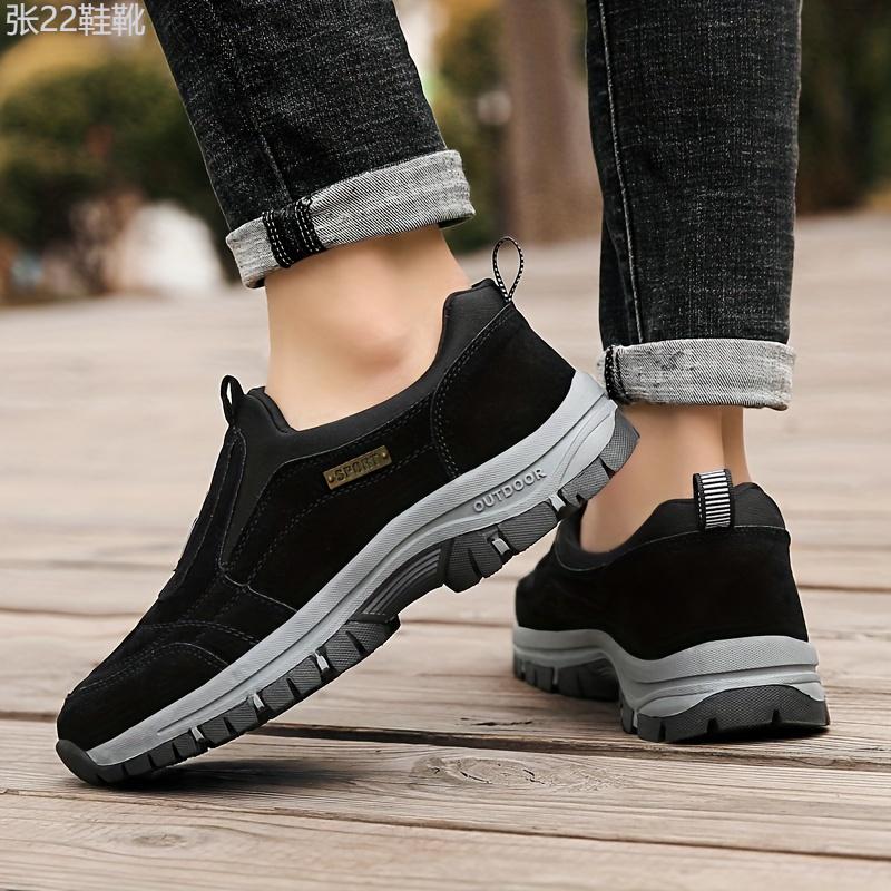 Men's Casual Sneakers, Breathable Anti-slip Slip On Walking Shoes With Arch Support For Outdoor, Shoes For All Seasons Closed Training