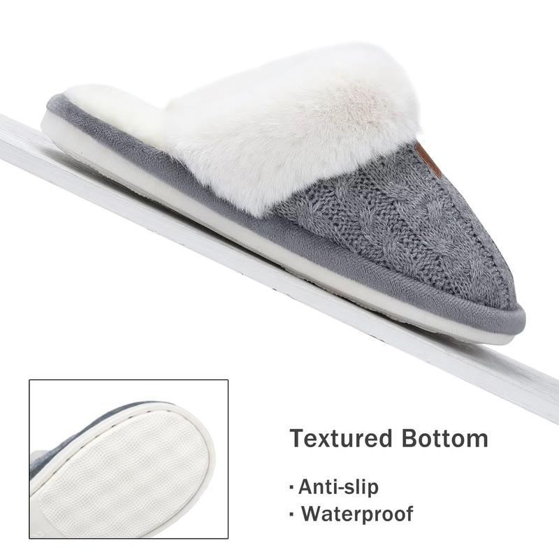 Women's Foam Slippers Indoor Outdoor Household Shoes Plush Warm Comfortable Sole Non-Slip