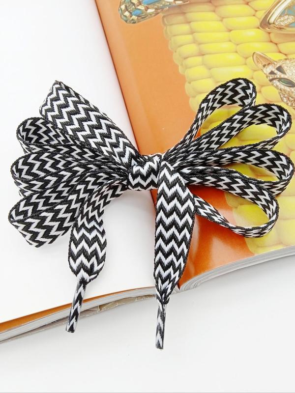 Fashionable Chevron Pattern Shoelaces, Casual Trendy Shoes Laces, Shoes Accessories for Women & Men