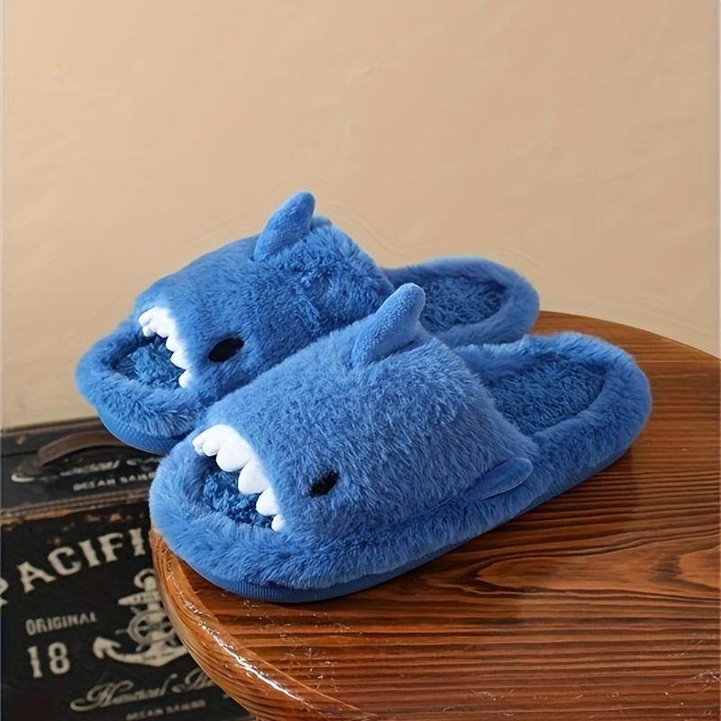 Cozy Anti-skid Men's Open Toe Shark House Slippers Slip-on Shoes Indoor For Spring Fall