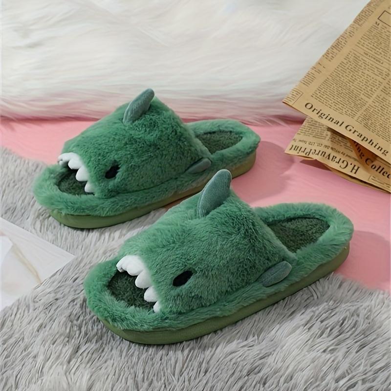 Cozy Anti-skid Men's Open Toe Shark House Slippers Slip-on Shoes Indoor For Spring Fall