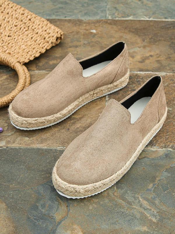 Women's Simple Comfortable Slip on Flatform Shoes, Casual Round Toe Shoes for Summer, Lightweight Breathable Shoes for Daily Wear