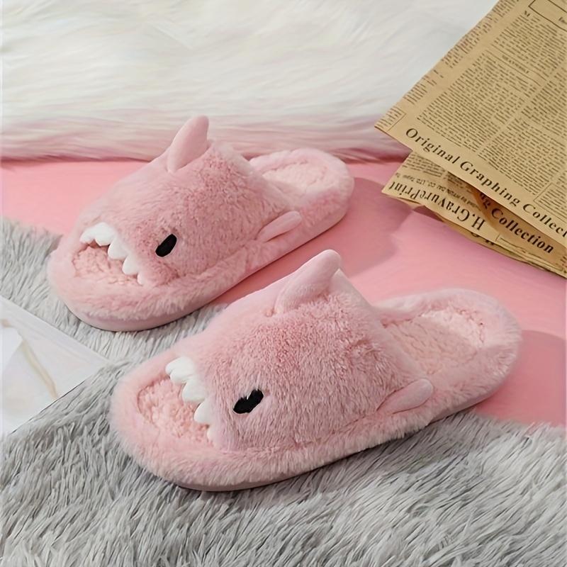 Cozy Anti-skid Men's Open Toe Shark House Slippers Slip-on Shoes Indoor For Spring Fall