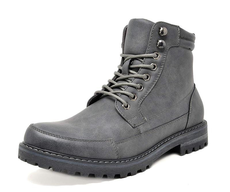 Bruno Marc Men's Durable Motorcycles Lace-Up Combat Boots