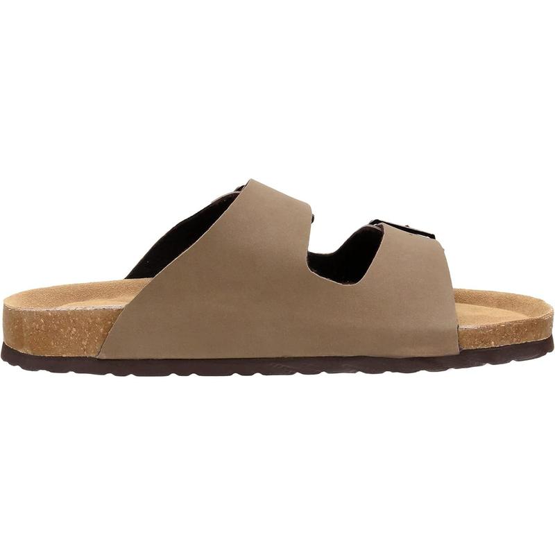 Men's footbed Sandal with Adjustable Buckle Straps +Comfort