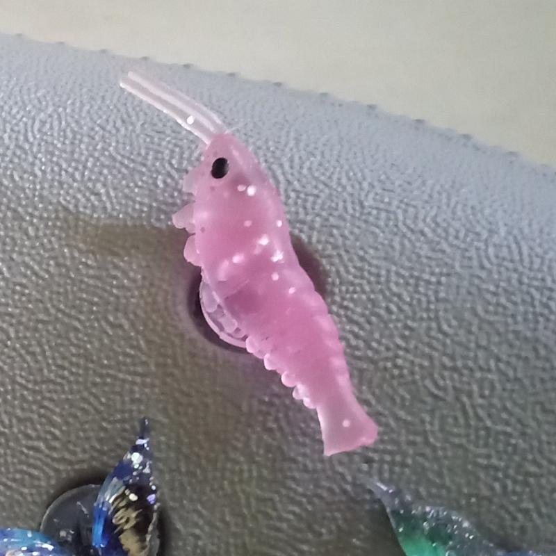 Pink Shrimp Shoe Charms