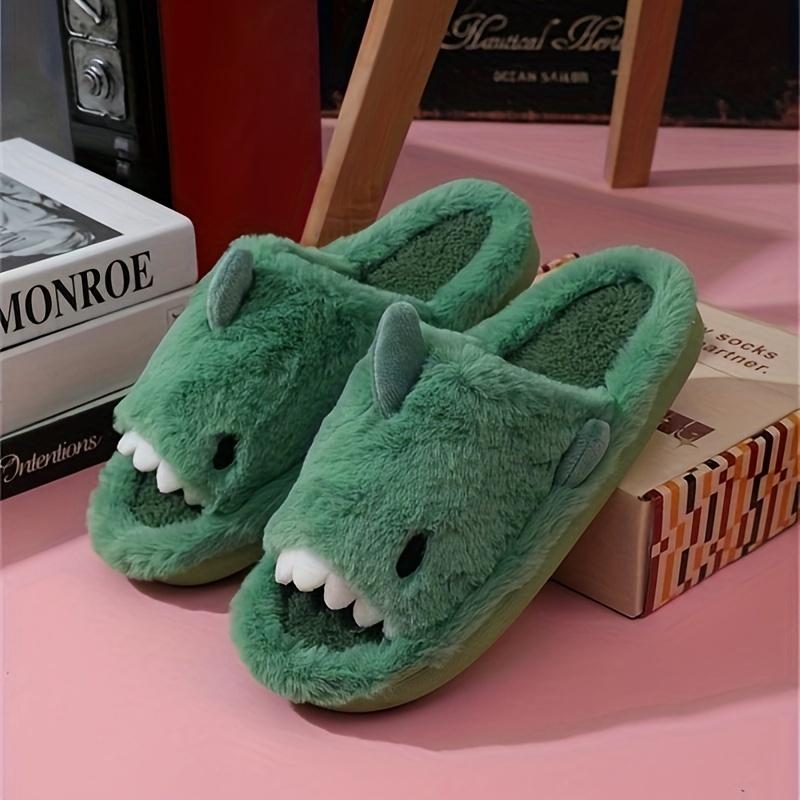 Cozy Anti-skid Men's Open Toe Shark House Slippers Slip-on Shoes Indoor For Spring Fall