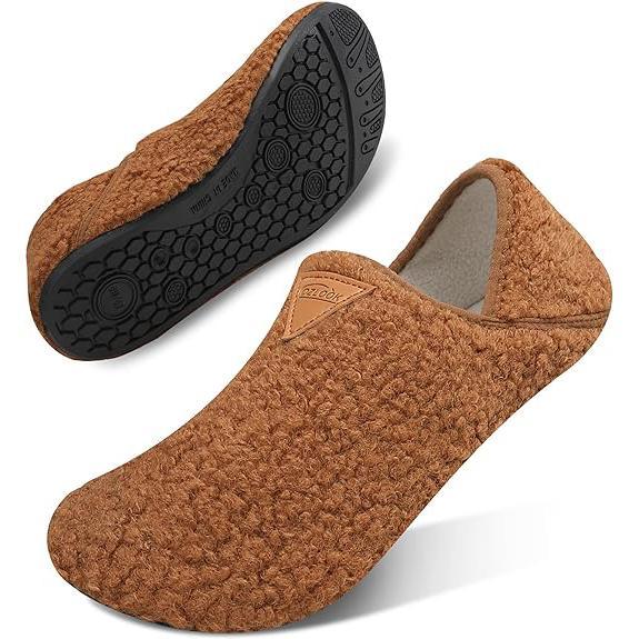 House Slippers With Non-Slipsole Slipon ForWomen And Men, Adults Rubber SoleSlippers, Fuzzy Loafer, Footwear ShoeSlide Comfort Slippers With Non-SlipsoleSlipon For Indoor Portableslippers For HomeTravel Hotel Walking Shoes Girl Flipflop