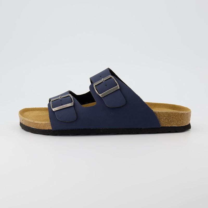 Men's footbed Sandal with Adjustable Buckle Straps +Comfort