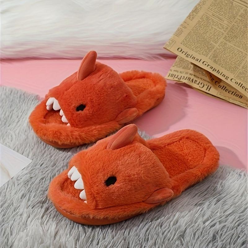 Cozy Anti-skid Men's Open Toe Shark House Slippers Slip-on Shoes Indoor For Spring Fall