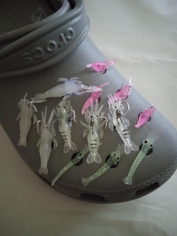 Pink Shrimp Shoe Charms