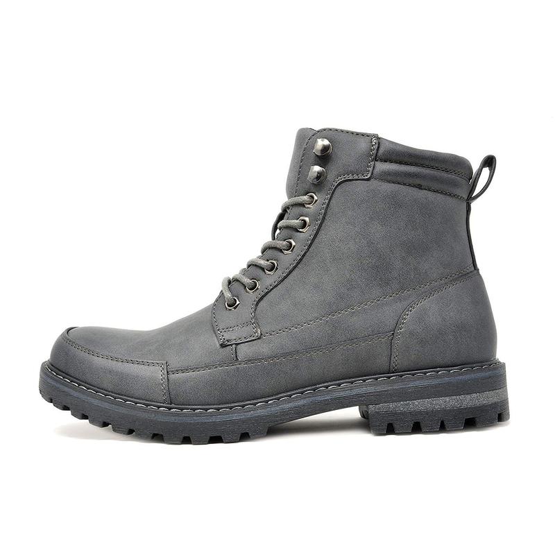 Bruno Marc Men's Durable Motorcycles Lace-Up Combat Boots