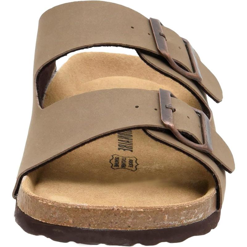 Men's footbed Sandal with Adjustable Buckle Straps +Comfort