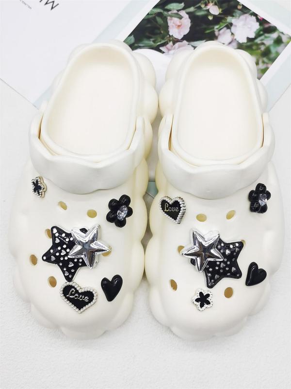 Star & Flower & Heart Design Shoe Charms, Fashionable Shoes Decorations for Women & Girls, Shoes Accessories for Clogs, Shoes Jewelry for Daily, Fall Outfits, Fall Freshness