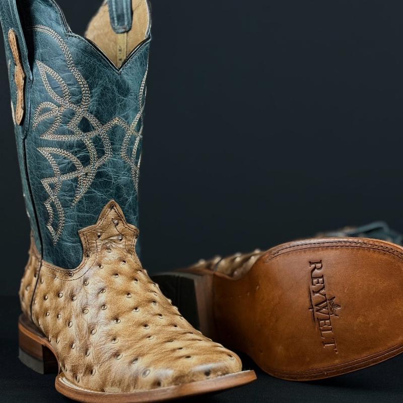 070 Ave Print Orix Blue Jean Botas Vaqueras de Mexico Western Boots Ranch Life