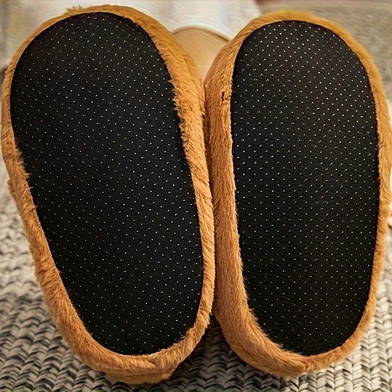 Men's Cartoon Furry Capybara Shape Shoe Cover, Comfortable and Non-Slip Warm and Cute Soft Bottom Indoor Shoes, Men's Winter Shoes Footwear Slide