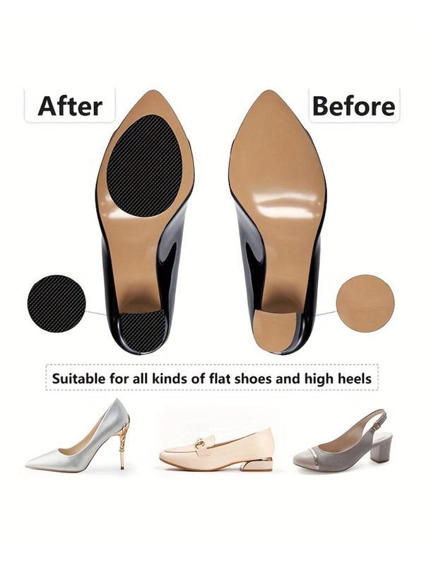 Non-slip Shoe Pads, 12 Pairs Wear-resistant Rubber Sole, Anti-slip Noise Reduction for Men & Women's Boots High Heels