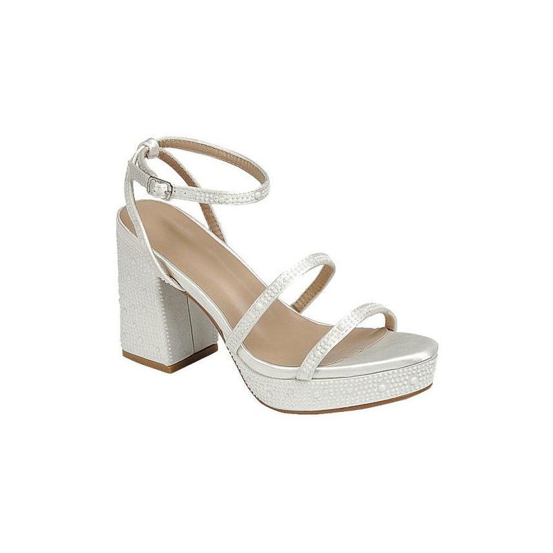 Swank - Wide Friendly Embellished Platform Chunky Heels