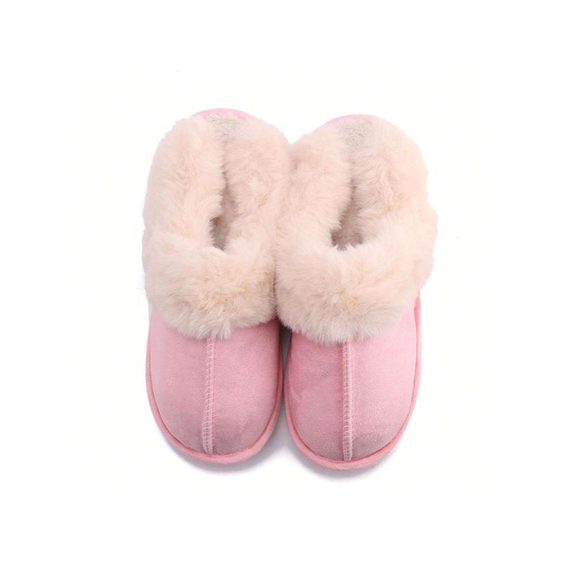 Womens Slipper Fluffy Soft Warm Slip On House Slippers,Anti-Skid Cozy Plush For Indoor Outdoor Pull-On